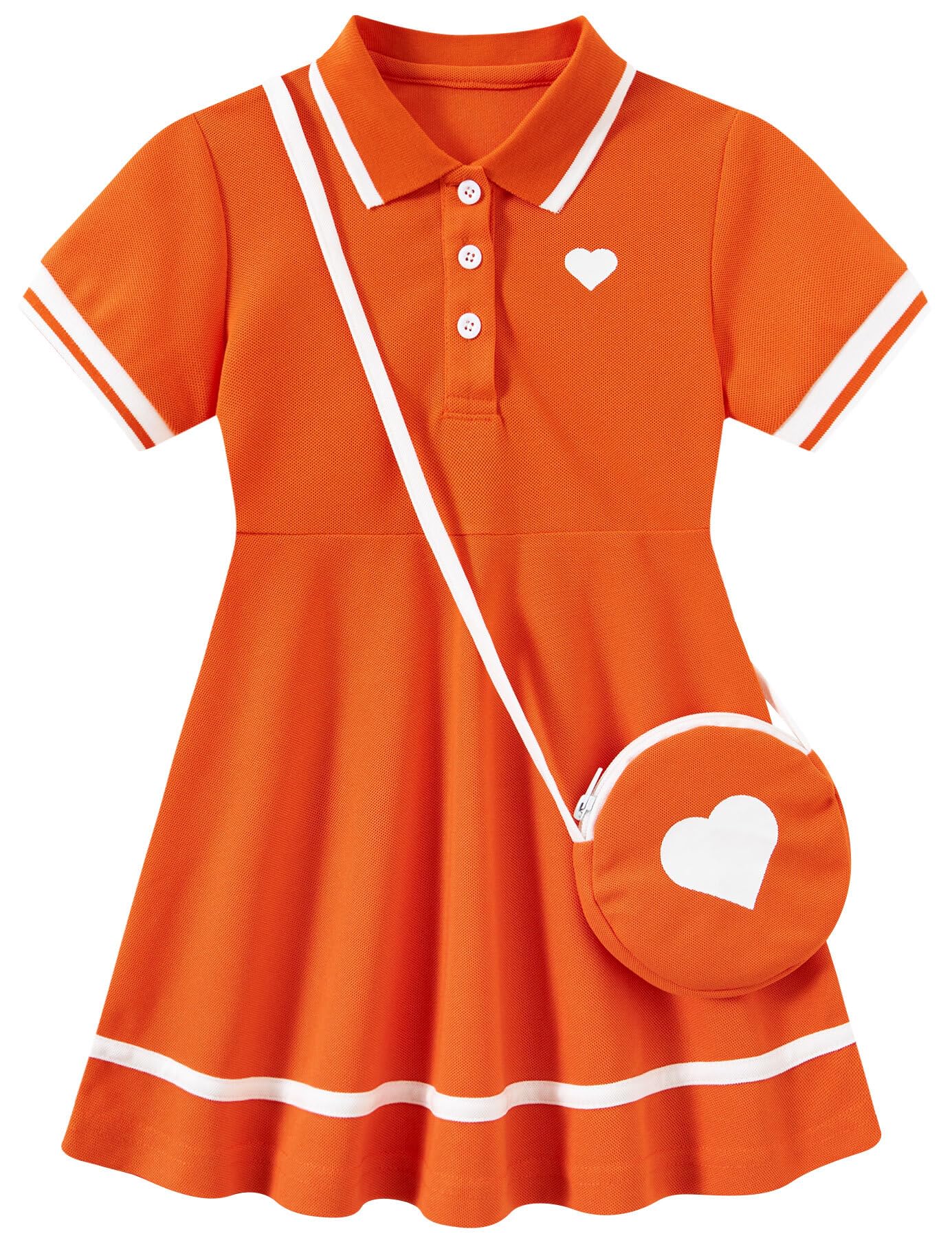 orange toddler girls polo dress cute summer outfit