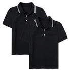 Boys black polo shirts for school uniform and casual outfits