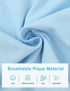 Close up of breathable honeycomb pique fabric on boys polo shirt