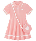 coral girls polo dress toddler summer clothing