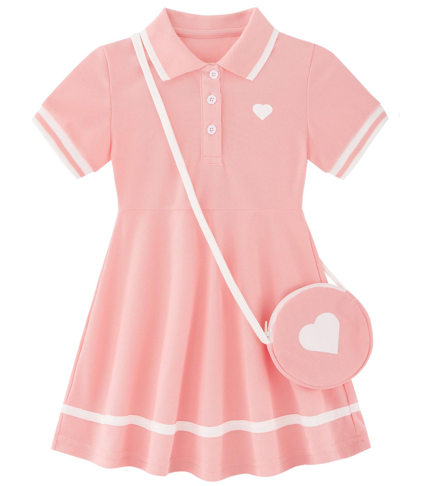 coral girls polo dress toddler summer clothing