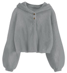 Girls gray fleece pullover hoodie with soft fabric, long sleeves and comfortable relaxed fit for everyday fall and winter wear.