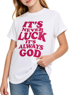 Girls White Graphic Short Sleeve T Shirt