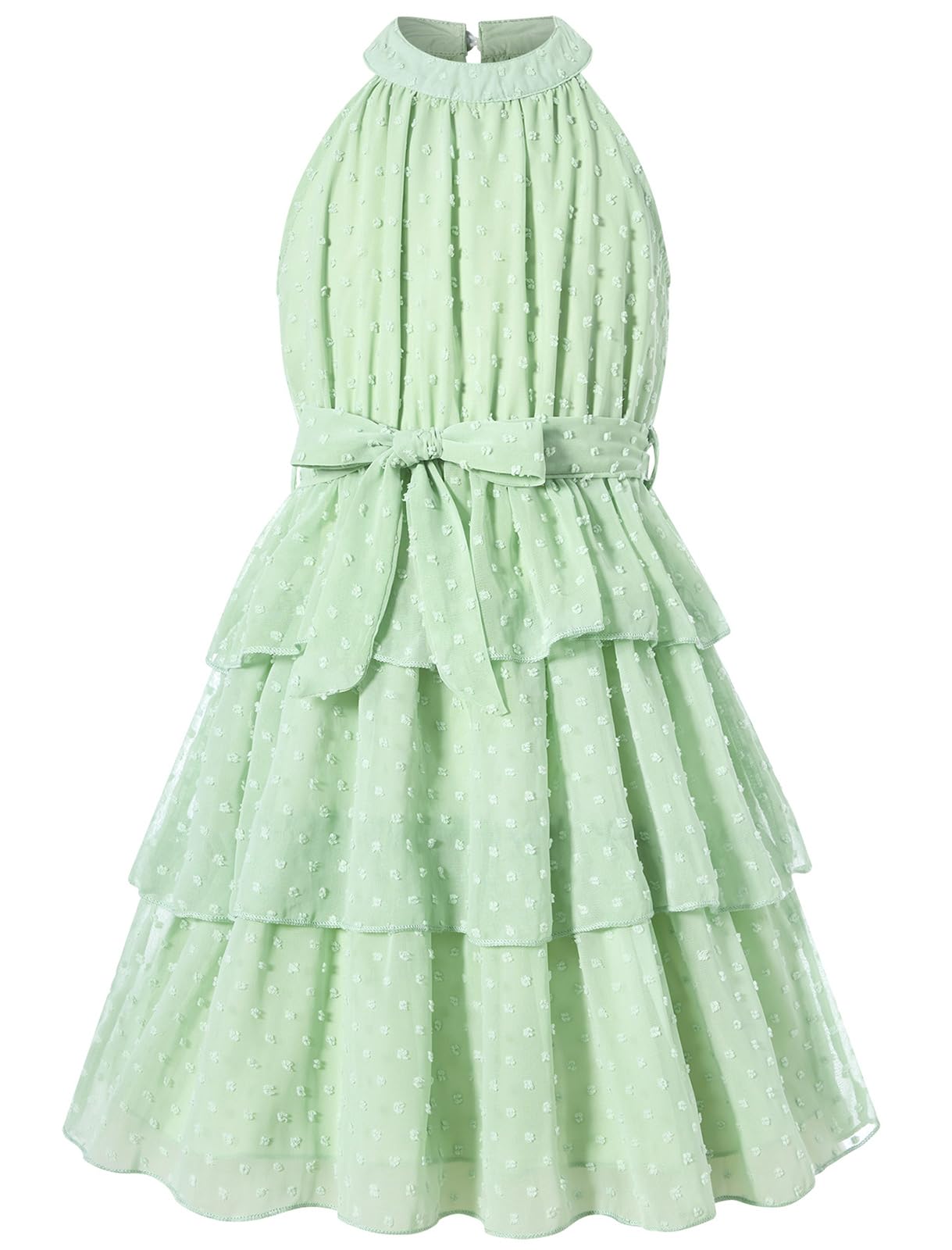 green girls swiss dot princess dress for birthdays weddings and parties