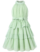 green girls swiss dot princess dress for birthdays weddings and parties