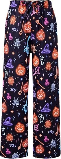 Kids holiday pajama pants with colorful Christmas decoration print and comfortable relaxed fit for sleepwear, lounging and festive family nights.
