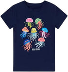 Navy boys t-shirt with colorful jellyfish ocean graphic print