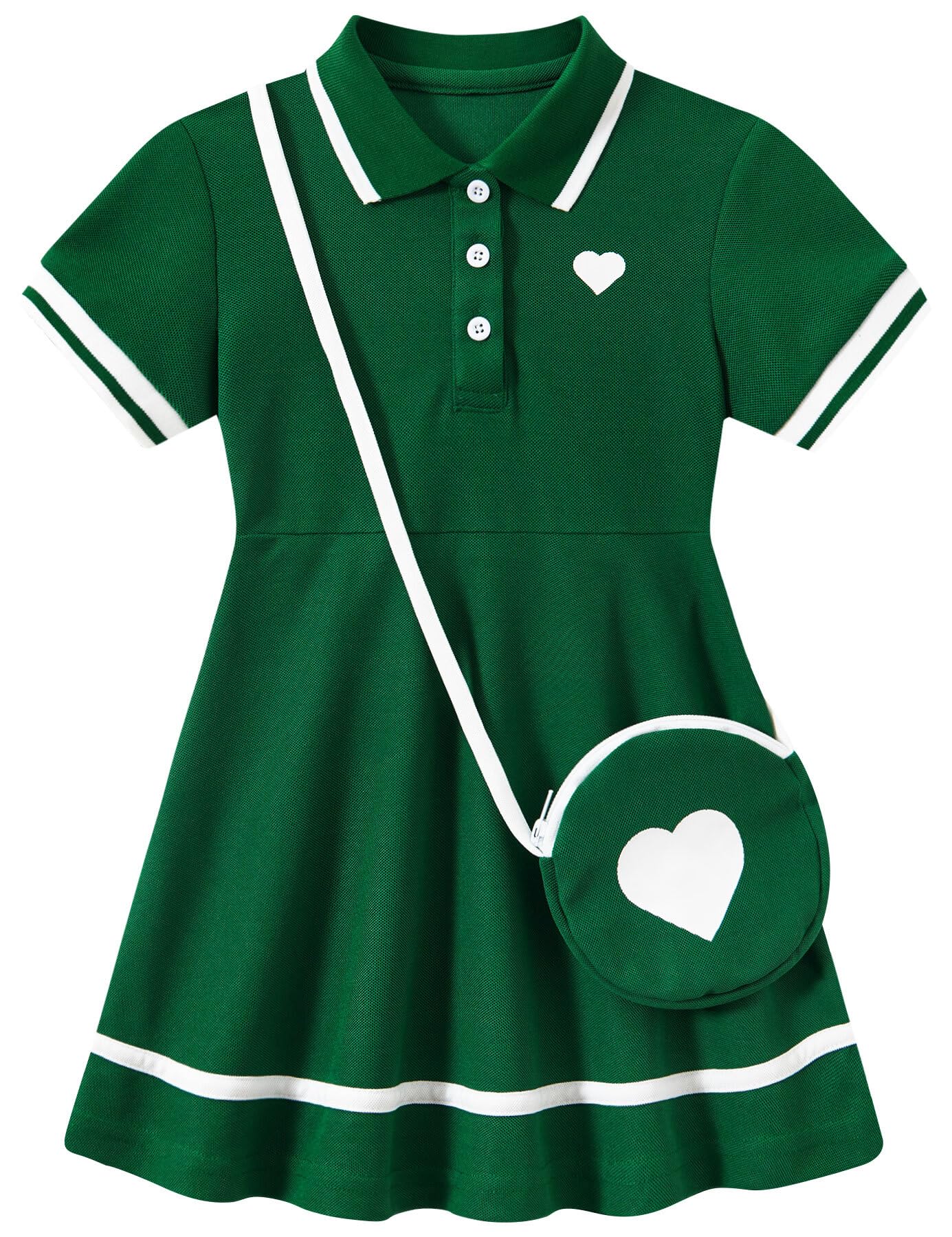 Light Green toddler girls polo dress vacation outfit