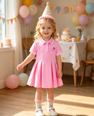 Move Dance Toddler Girls Dress Short Sleeve Polo Sundress Kids Summer Clothes School Casual Outfit