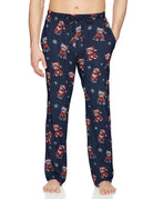 Men's Christmas cat print lounge pants featuring festive graphics and relaxed full-length fit for holiday lounging.
