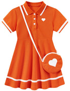 orange toddler girls polo dress cute summer outfit