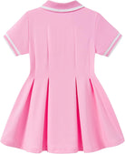 Move Dance Toddler Girls Dress Short Sleeve Polo Sundress Kids Summer Clothes School Casual Outfit 