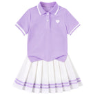 purple toddler girls tennis dress set preppy style vacation clothing