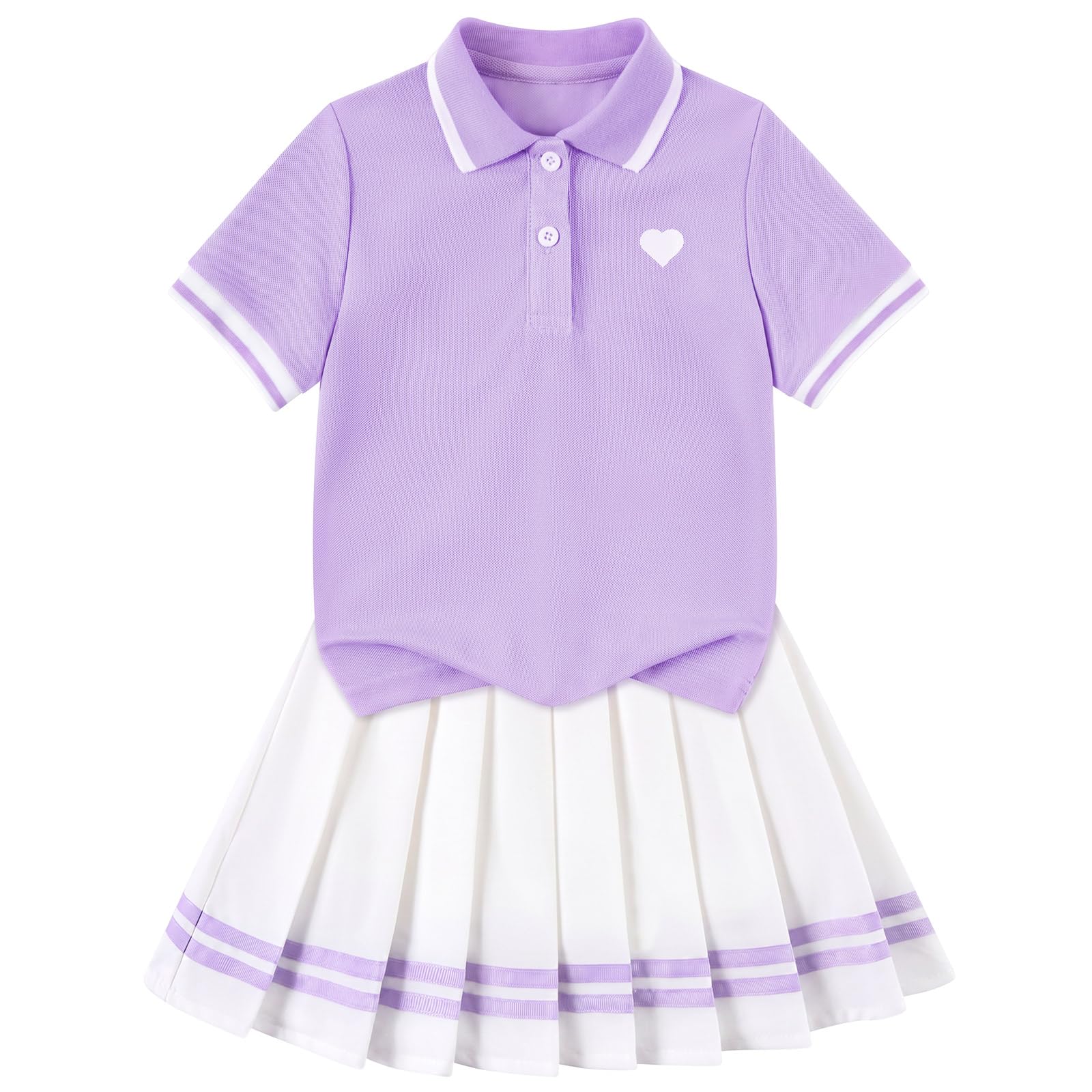purple toddler girls tennis dress set preppy style vacation clothing