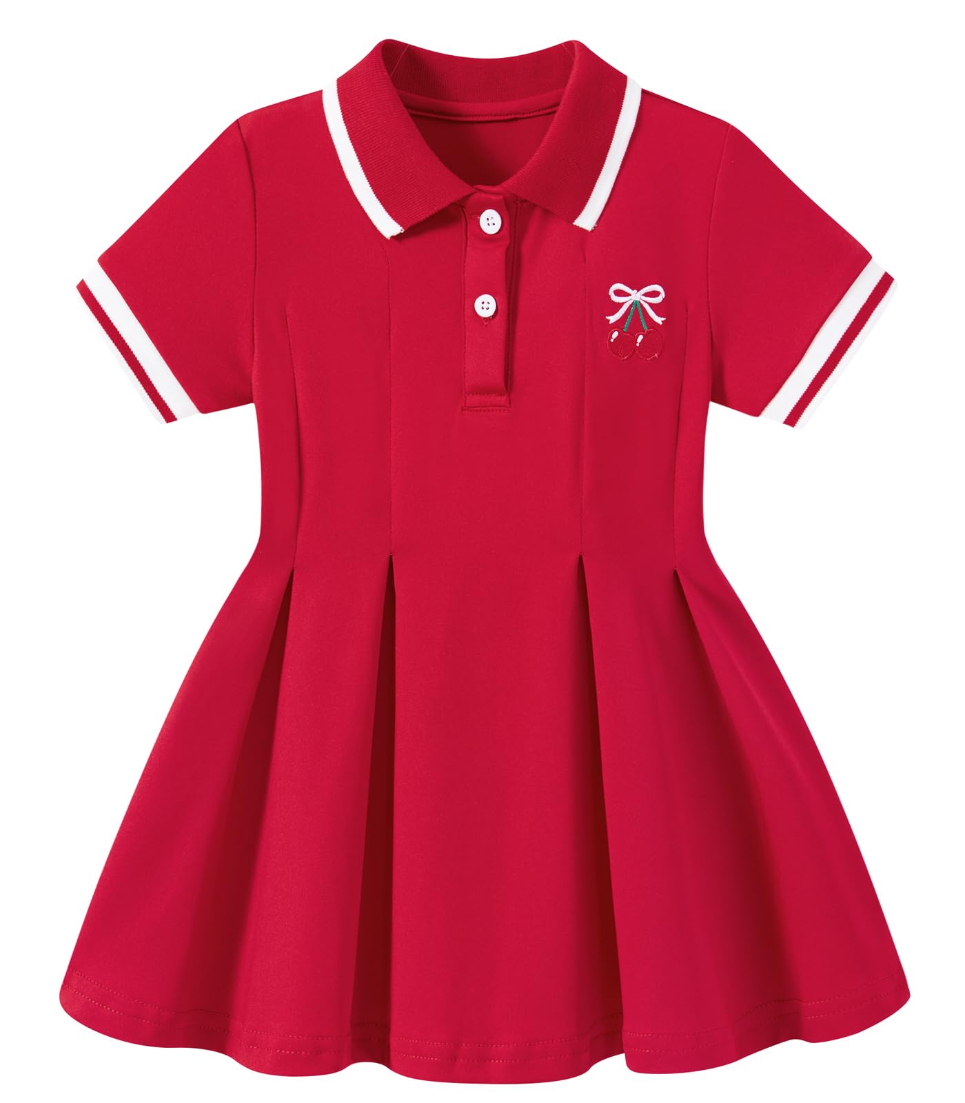 Move Dance Toddler Girls Dress Short Sleeve Polo Sundress Kids Summer Clothes School Casual Outfit 