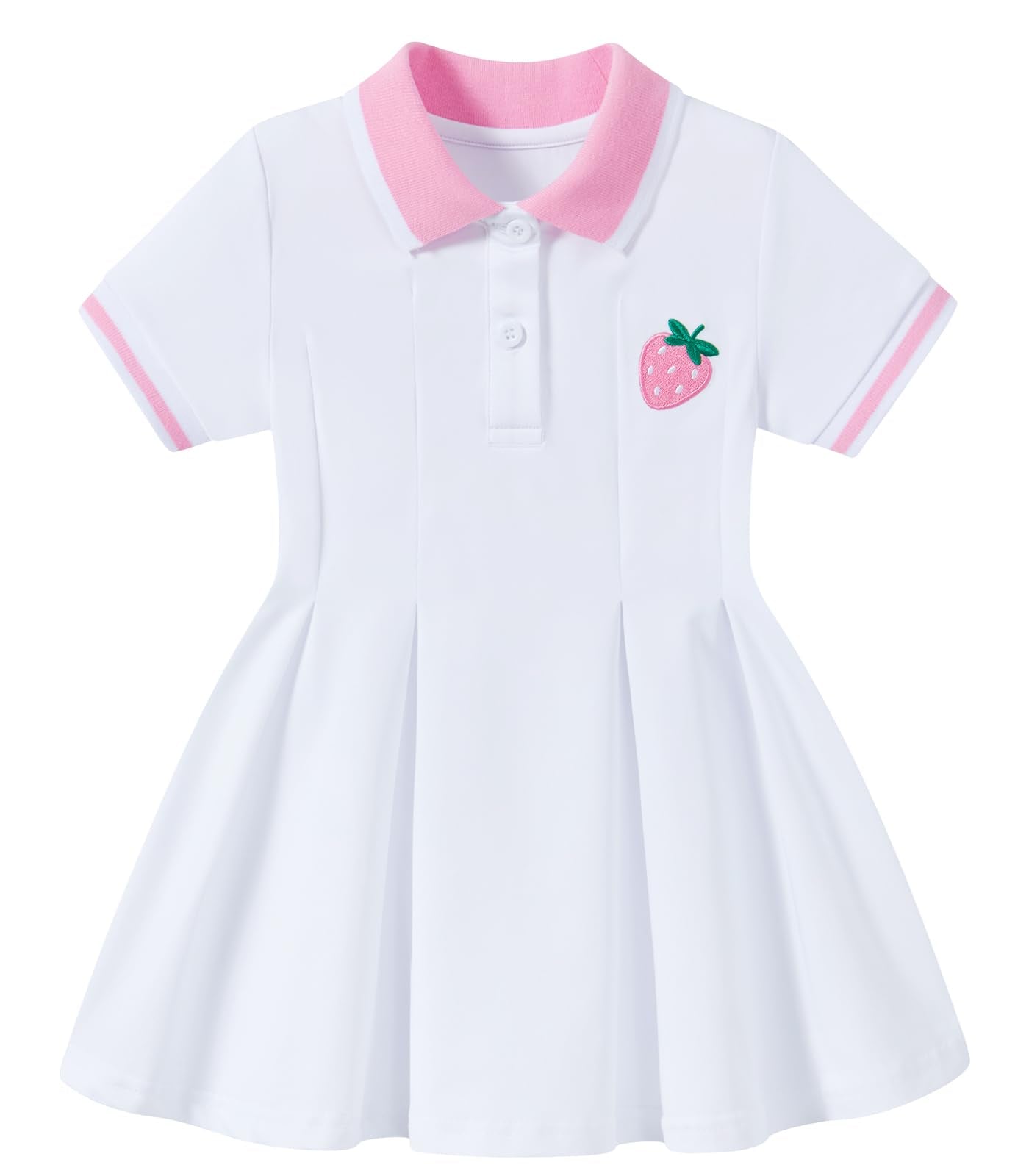 Move Dance Toddler Girls Dress Short Sleeve Polo Sundress Kids Summer Clothes School Casual Outfit